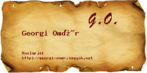 Georgi Omár névjegykártya